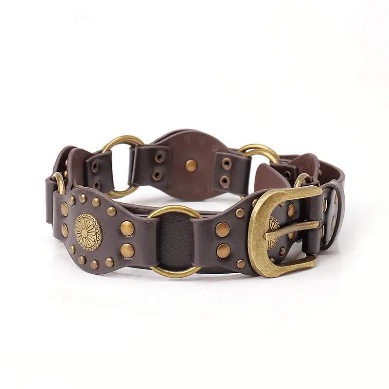 Western Denim Style Belt Women's Accessories Alloy Vintage Belt Women's Decorative Skirt Crock Pants Heavy Industry Wide Edition Belt