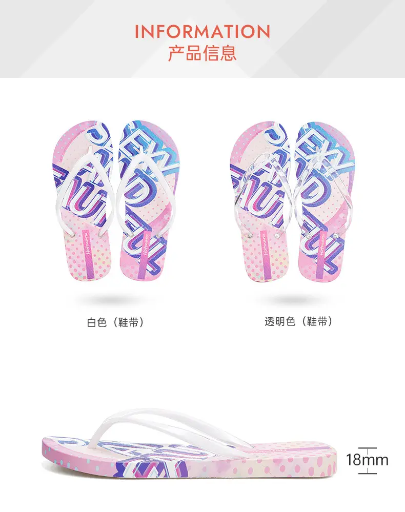 Hotmarzz Heima Women's New Flip Flops Jelly with Pink Slippers Summer Shopping Beach Flip Flops — feature 3