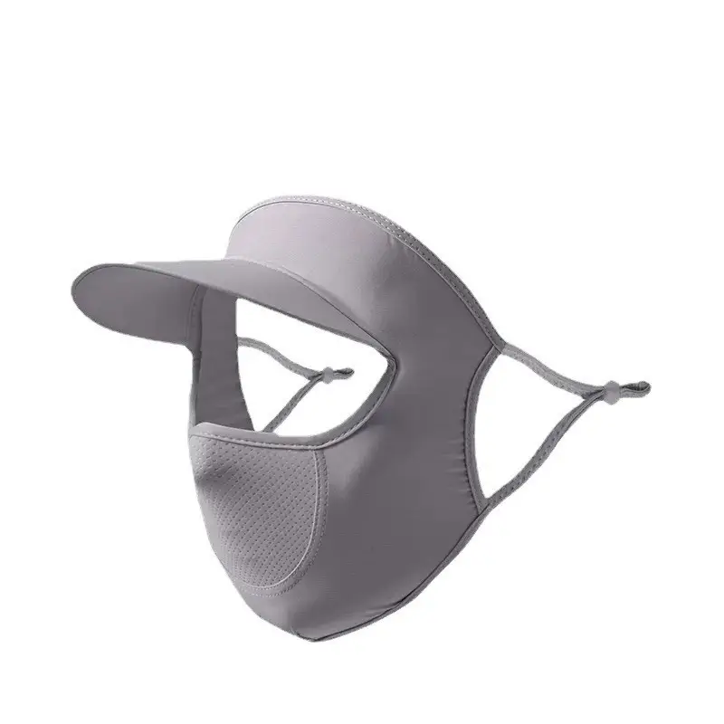 Sunscreen Mask Women's Face Gini Summer Brim Full Face Sunshade Neck Protection Riding Driving Ice Silk Mask Face Protection Summer