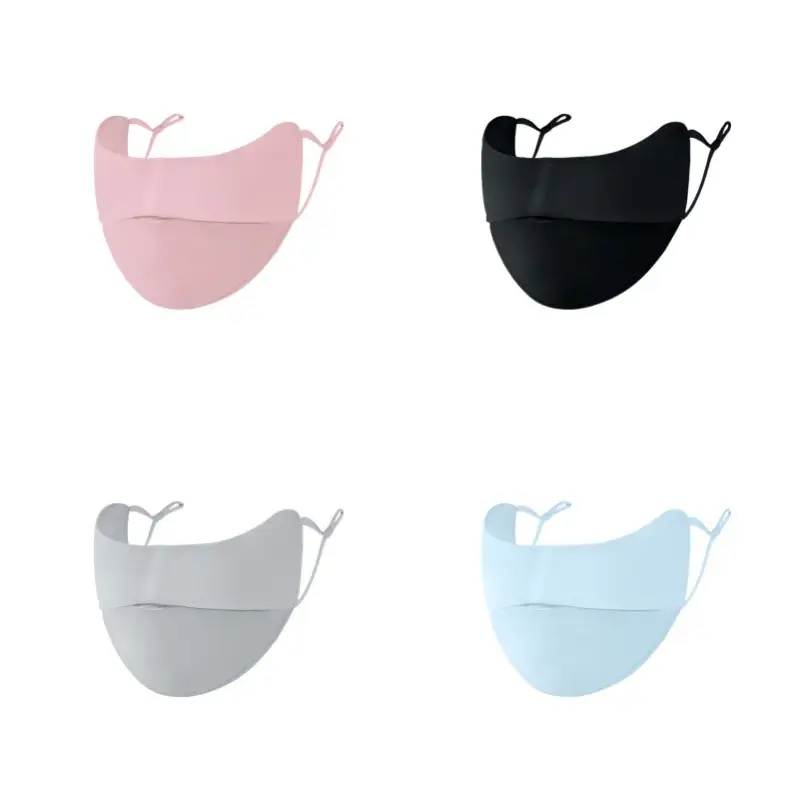 Sunscreen Mask Women's Face Gini Summer Brim Full Face Sunshade Neck Protection Riding Driving Ice Silk Mask Face Protection Summer