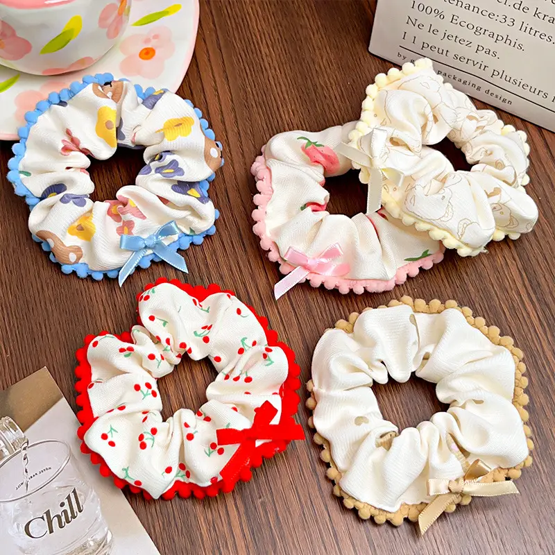 Sweet Bear Hair Loop for Girls Cute Bow Pony Tail - Image 6