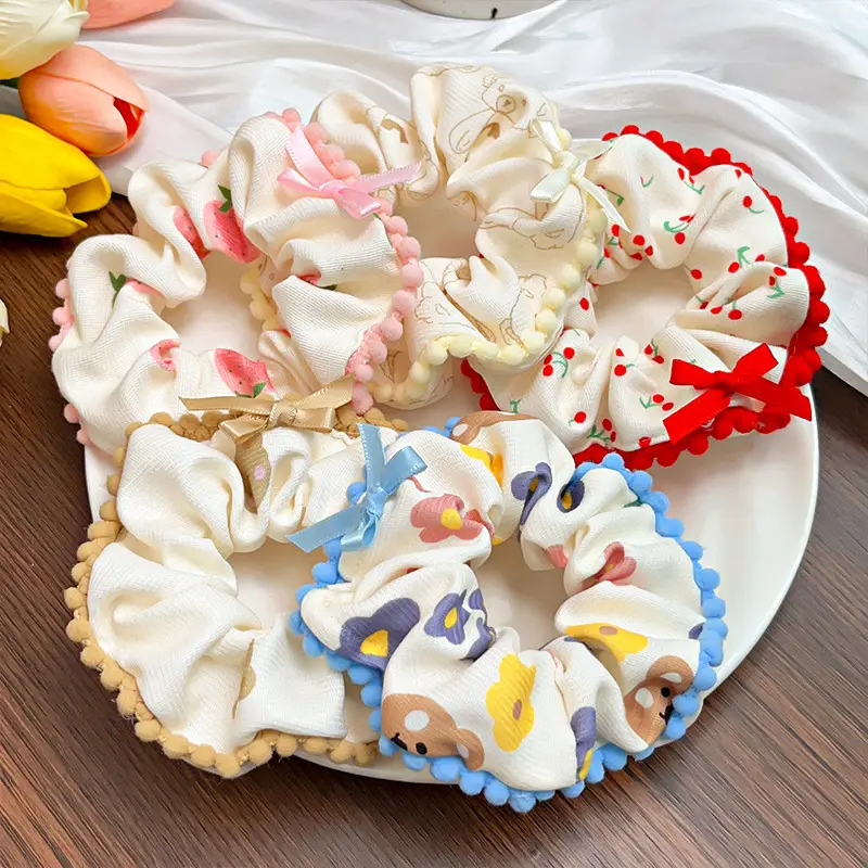 Sweet Bear Hair Loop for Girls Cute Bow Pony Tail - Image 7