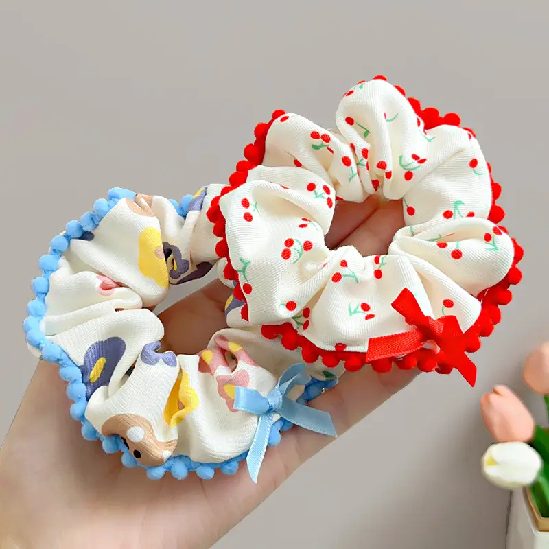 Sweet Bear Hair Loop for Girls Cute Bow Pony Tail - Image 8