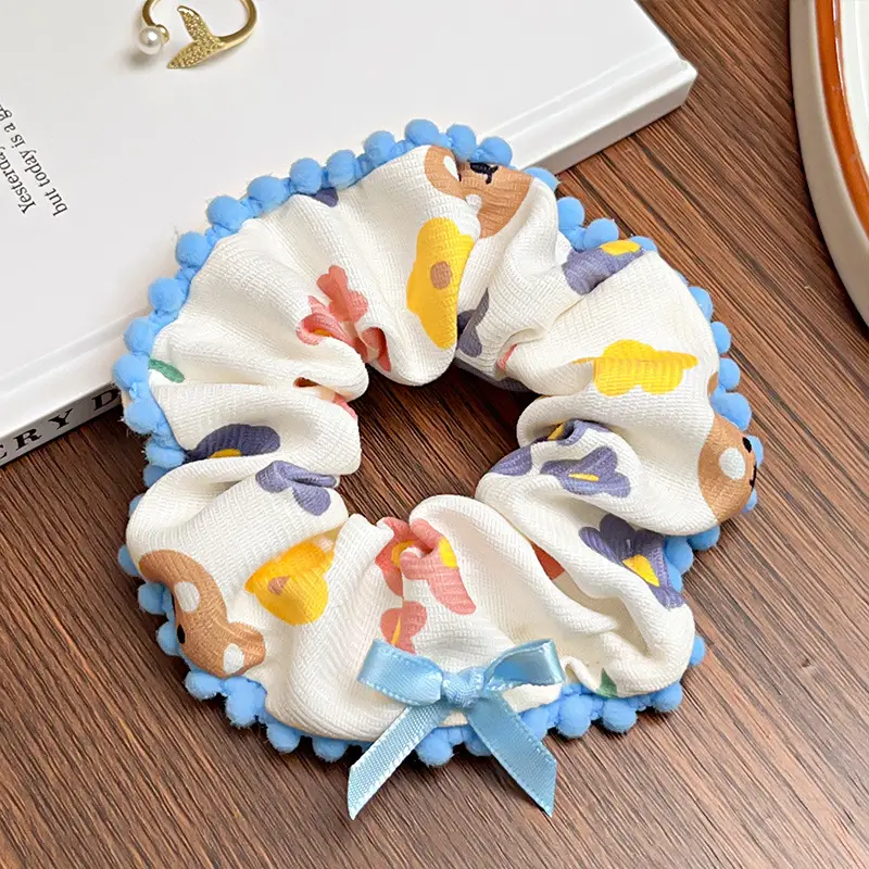 Sweet Bear Hair Loop for Girls Cute Bow Pony Tail - Image 2