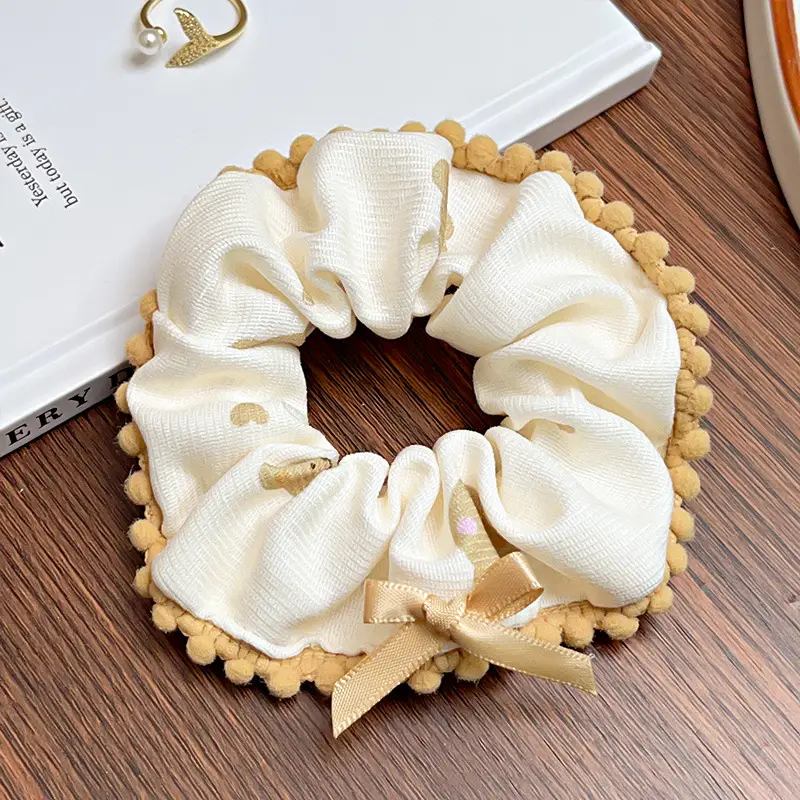 Sweet Bear Hair Loop for Girls Cute Bow Pony Tail - Image 3