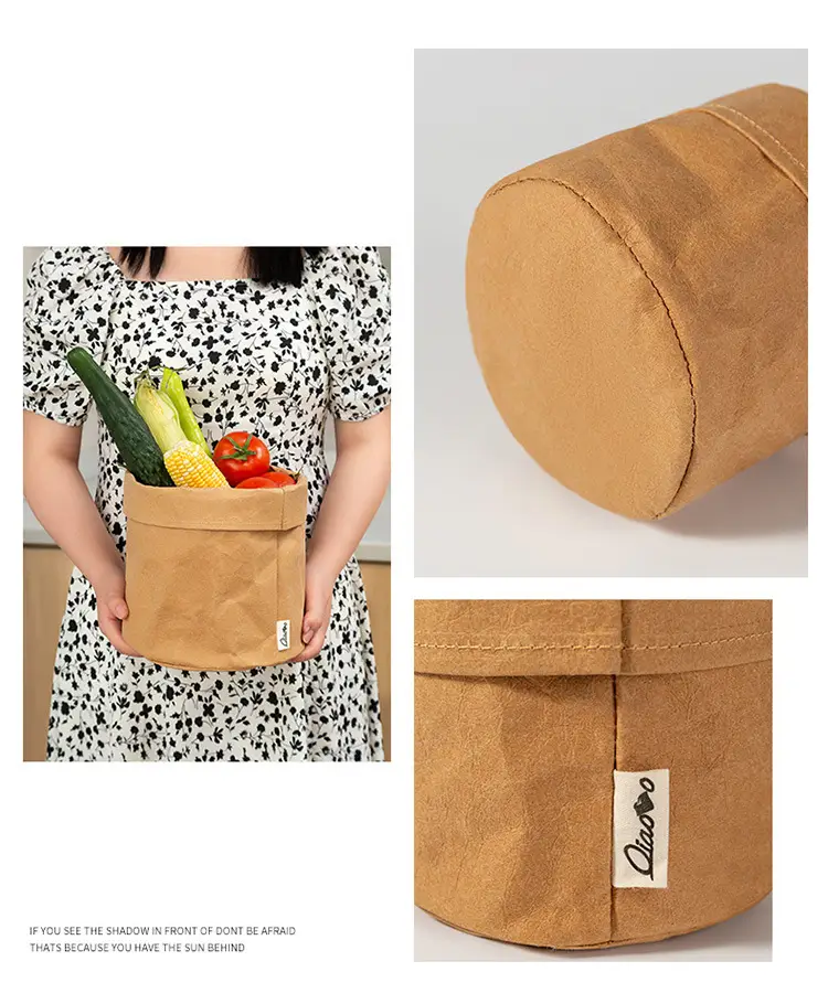 Washed Kraft Paper Makeup Brush Storage Bucket β feature 21
