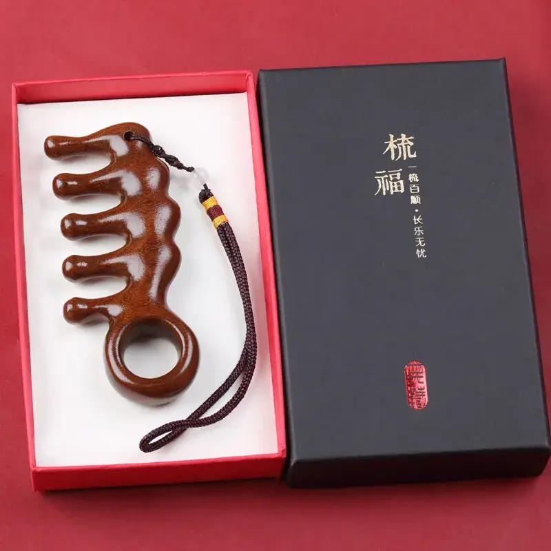 Wooden Hair Comb for Girls, 11.5cm Long, 1.6cm Thin - Image 2