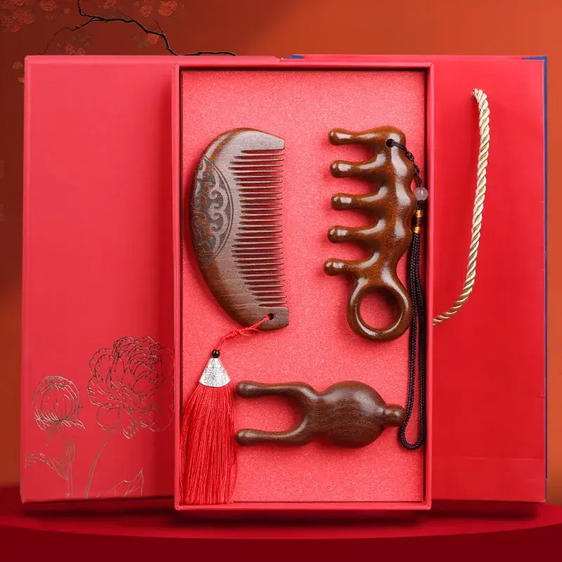 Wooden Hair Comb for Girls, 11.5cm Long, 1.6cm Thin - Image 4