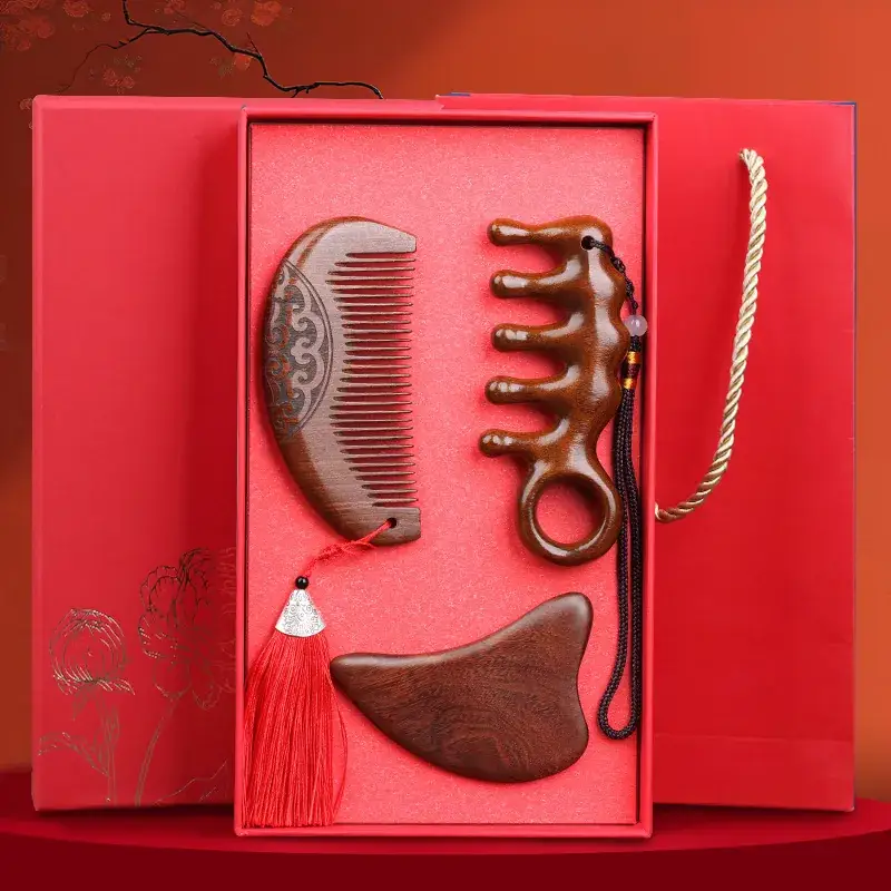 Wooden Hair Comb for Girls, 11.5cm Long, 1.6cm Thin - Image 5