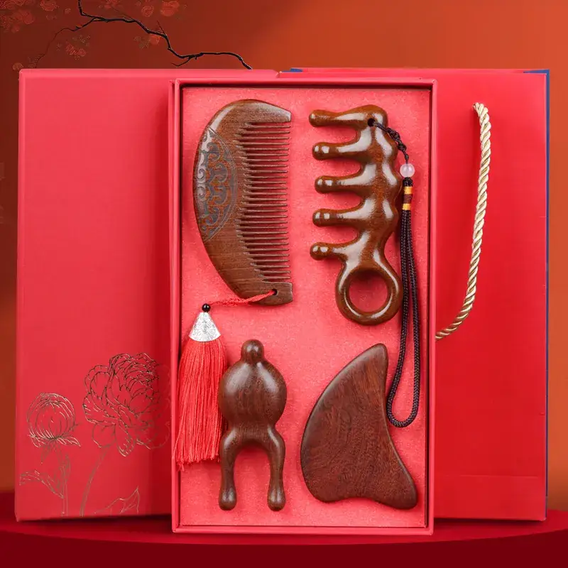 Wooden Hair Comb for Girls, 11.5cm Long, 1.6cm Thin - Image 6