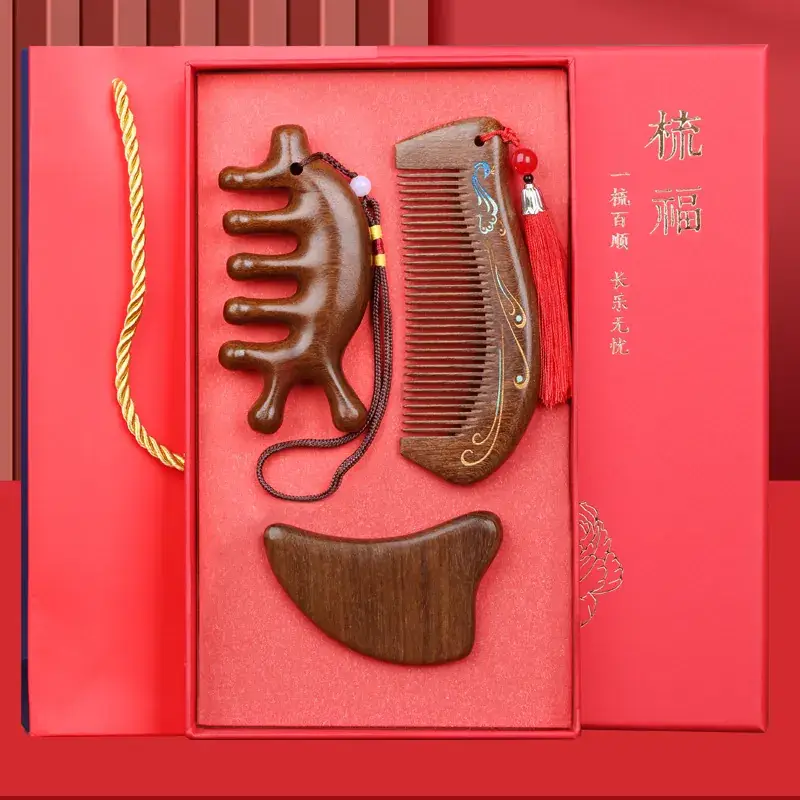 Wooden Hair Comb for Girls, 11.5cm Long, 1.6cm Thin - Image 8