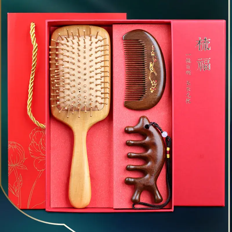 Wooden Hair Comb for Girls, 11.5cm Long, 1.6cm Thin - Image 9