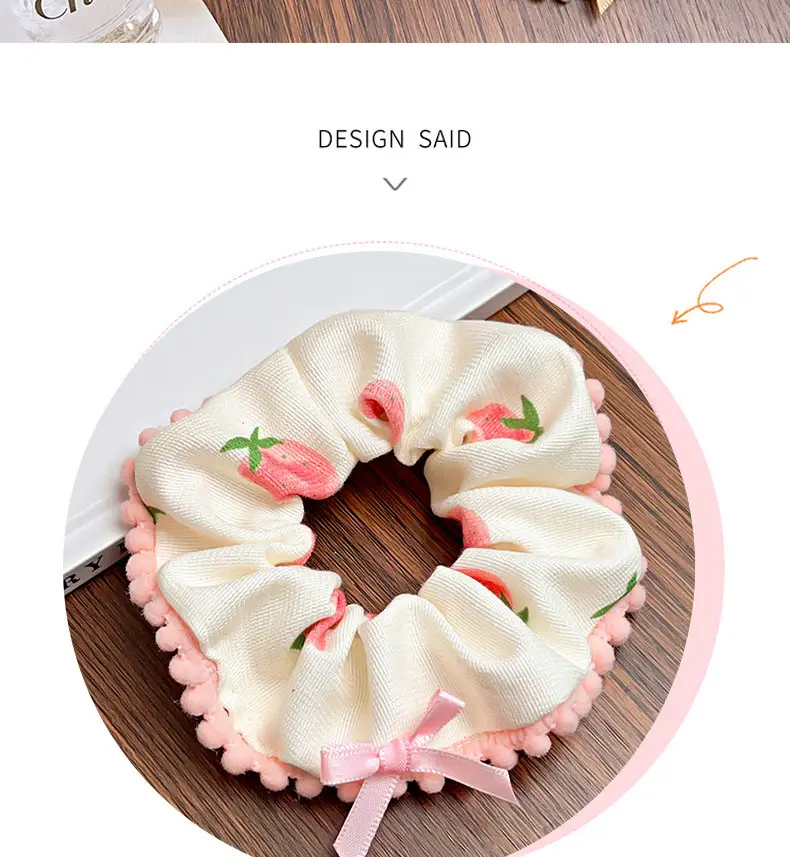 Cute Pink Embroidered Bowstring Hairband for Girls — feature 17