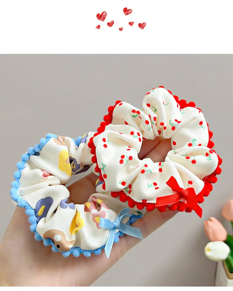 Cute Pink Embroidered Bowstring Hairband for Girls — feature 21