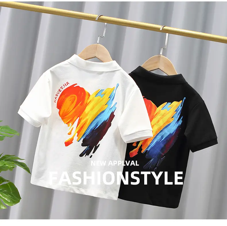 Boys Korean T-Shirt 2025 Summer Cotton Loose Fit — feature 1