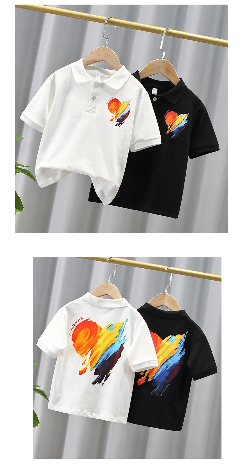 Boys Korean T-Shirt 2025 Summer Cotton Loose Fit — feature 2
