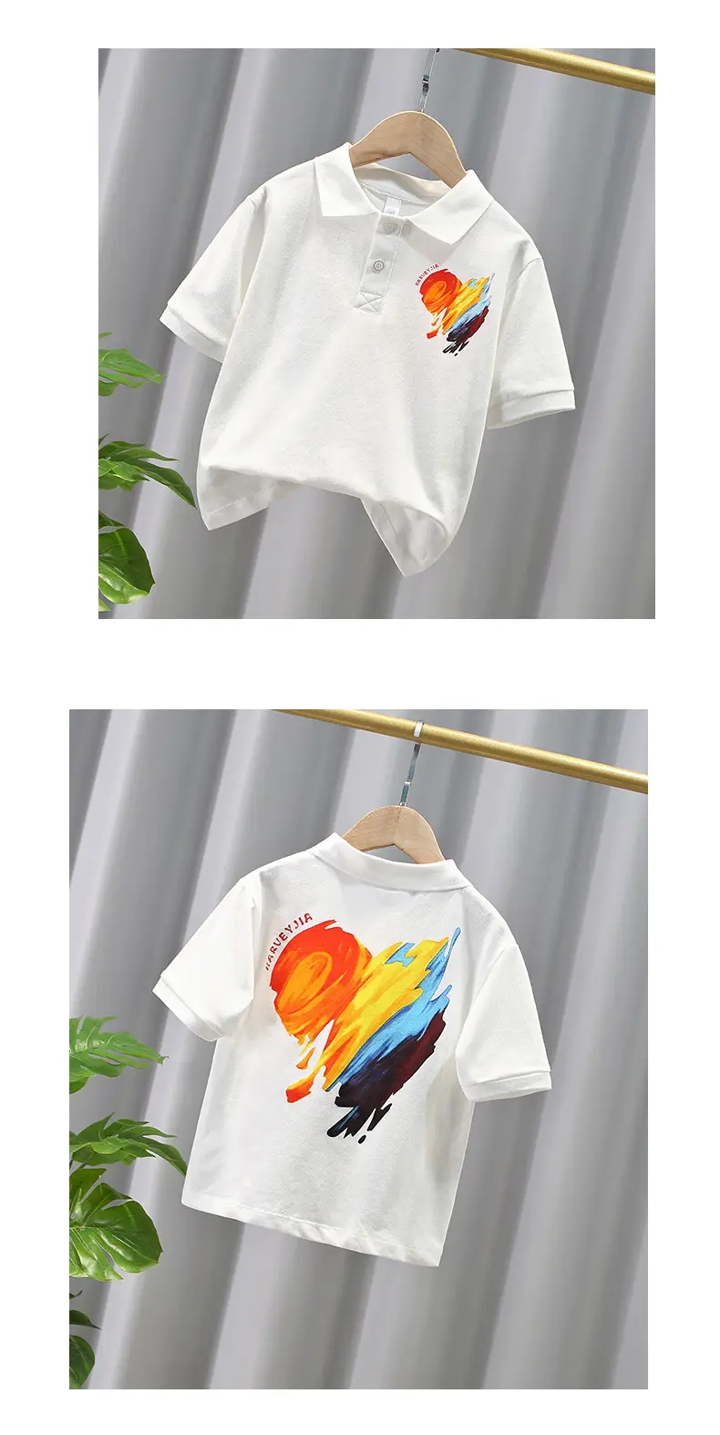Boys Korean T-Shirt 2025 Summer Cotton Loose Fit — feature 3
