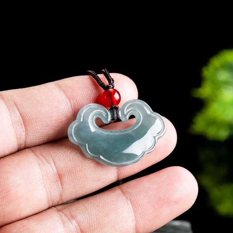 Jade Blue Water Aupscute Jade Pendant for Men Women - Image 3
