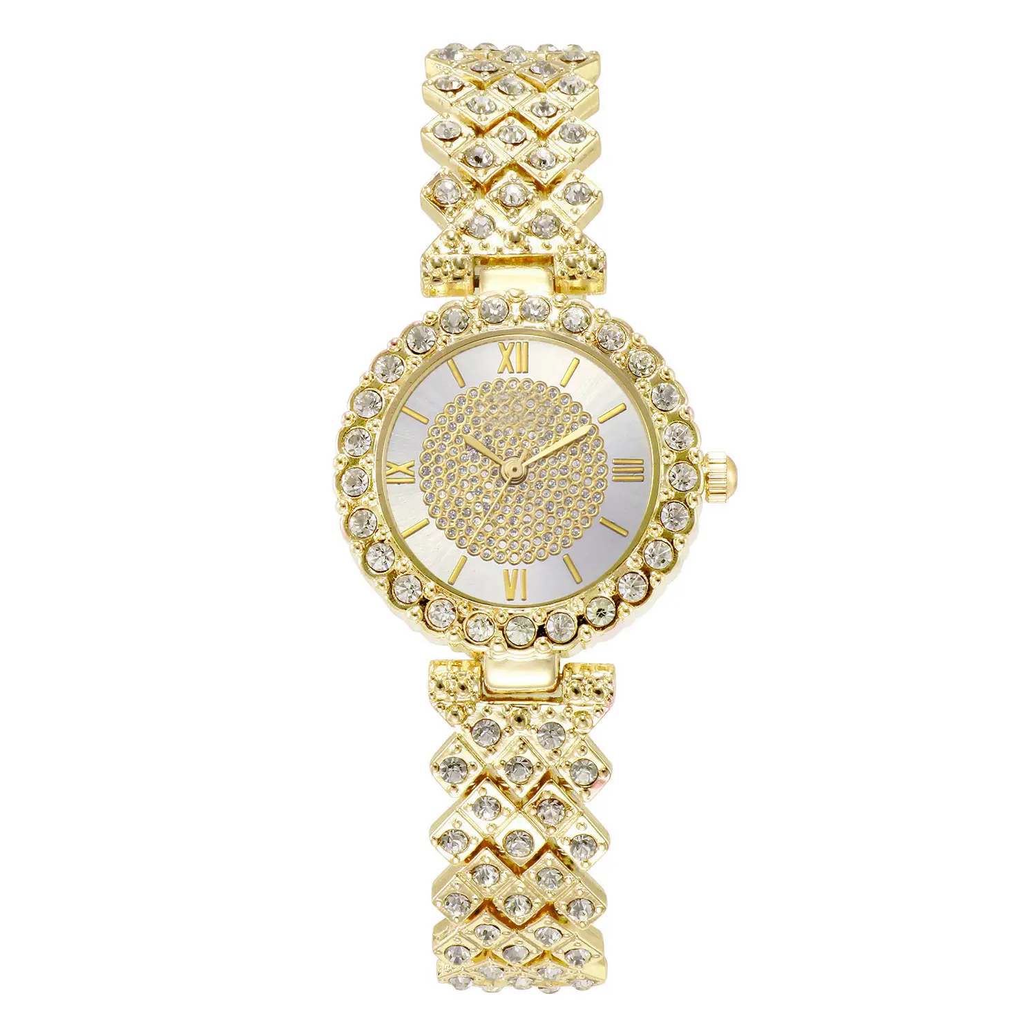 Women's Gold Diamond Watch with Elegant Bracelet - Image 10