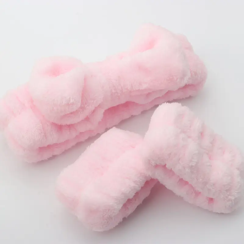Coral Fleece Bow Wash Hair Band for Women - Image 10