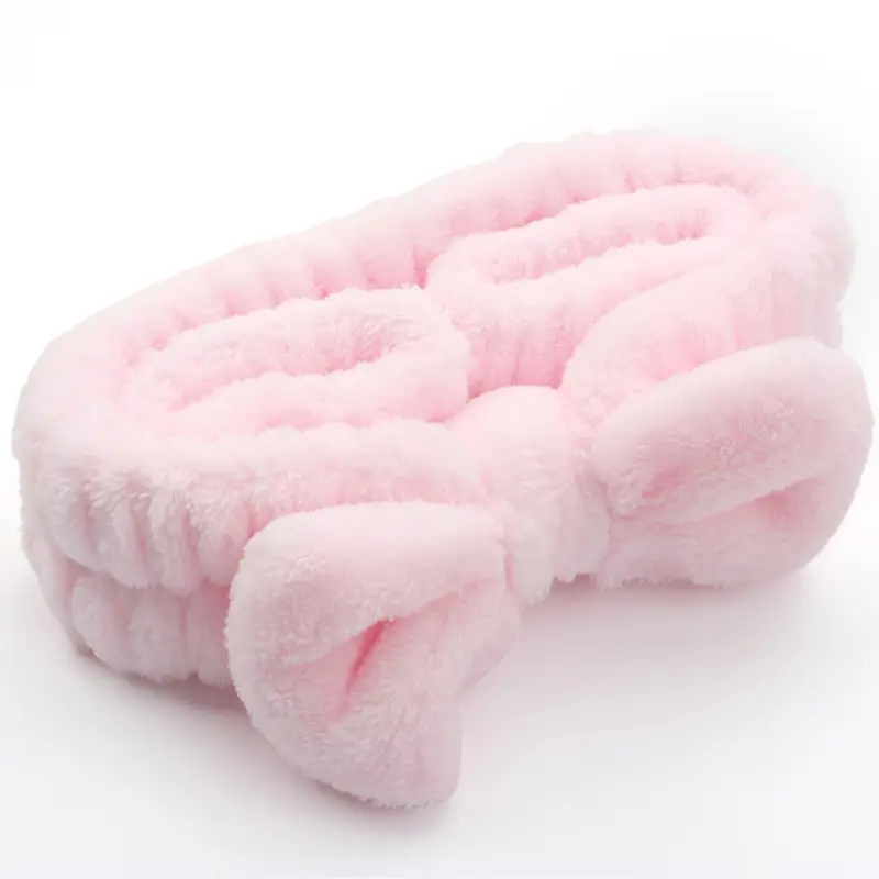 Coral Fleece Bow Wash Hair Band for Women - Image 11
