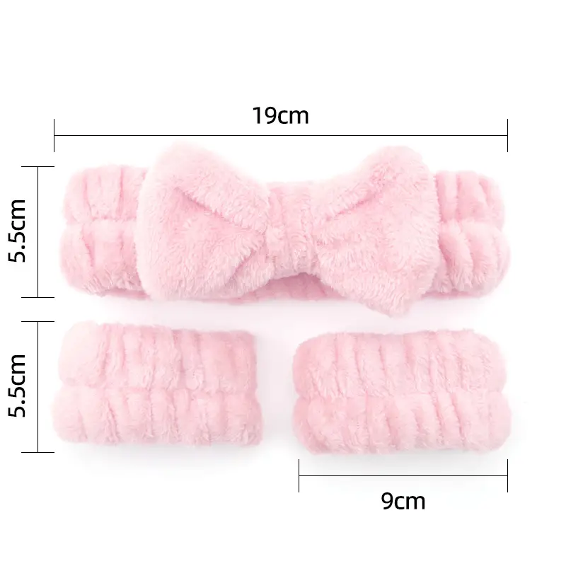 Coral Fleece Bow Wash Hair Band for Women - Image 12