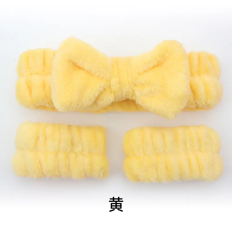 Coral Fleece Bow Wash Hair Band for Women - Image 3