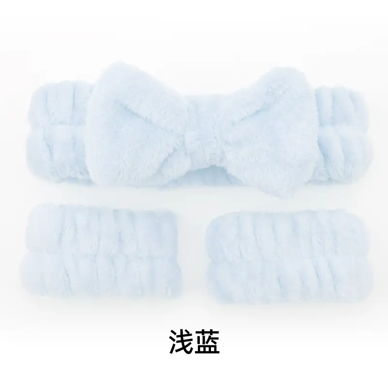 Coral Fleece Bow Wash Hair Band for Women - Image 5