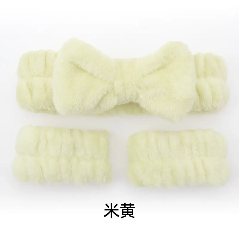 Coral Fleece Bow Wash Hair Band for Women - Image 6