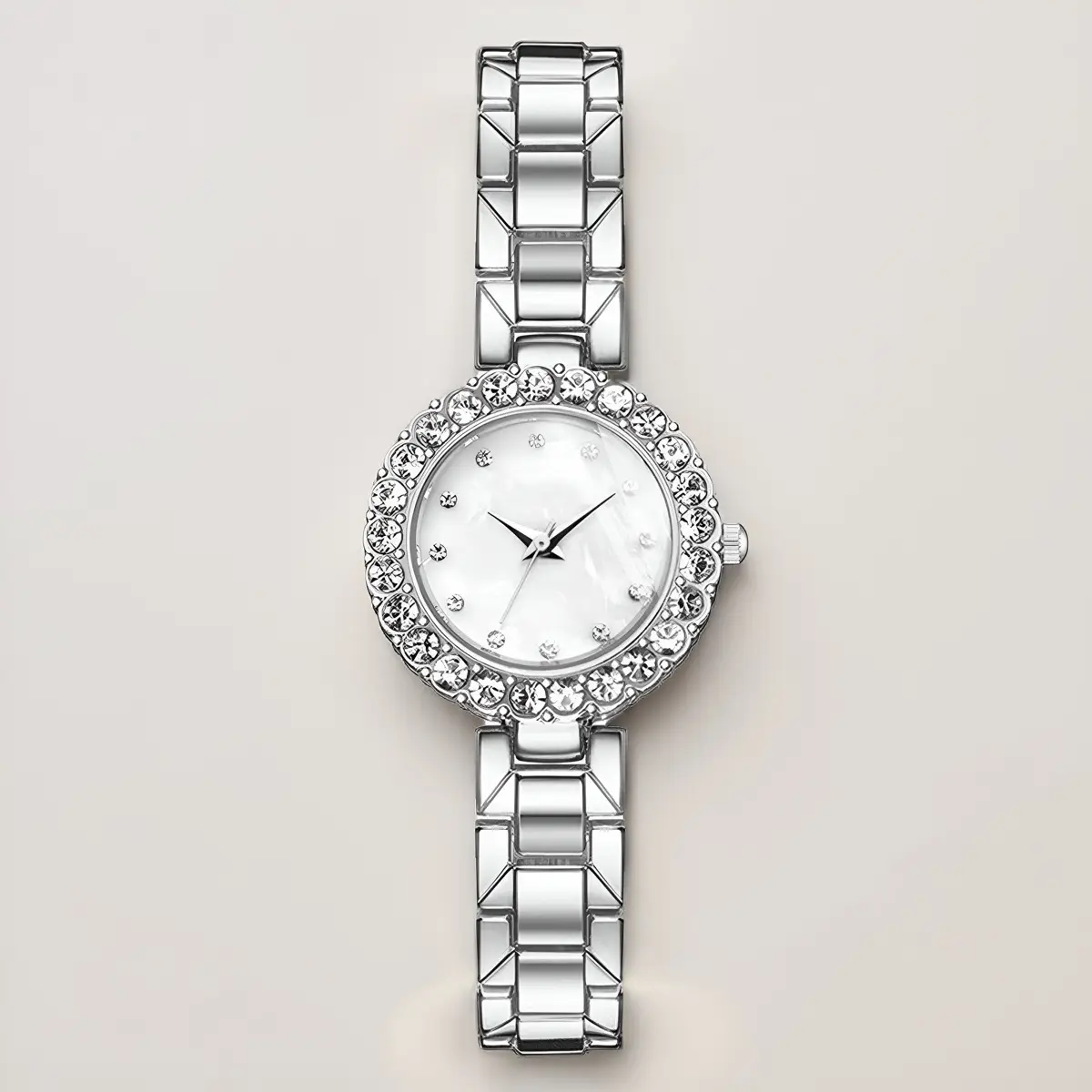 Rose Gold Women's Crystal Watch Set with Bracelet - Image 30