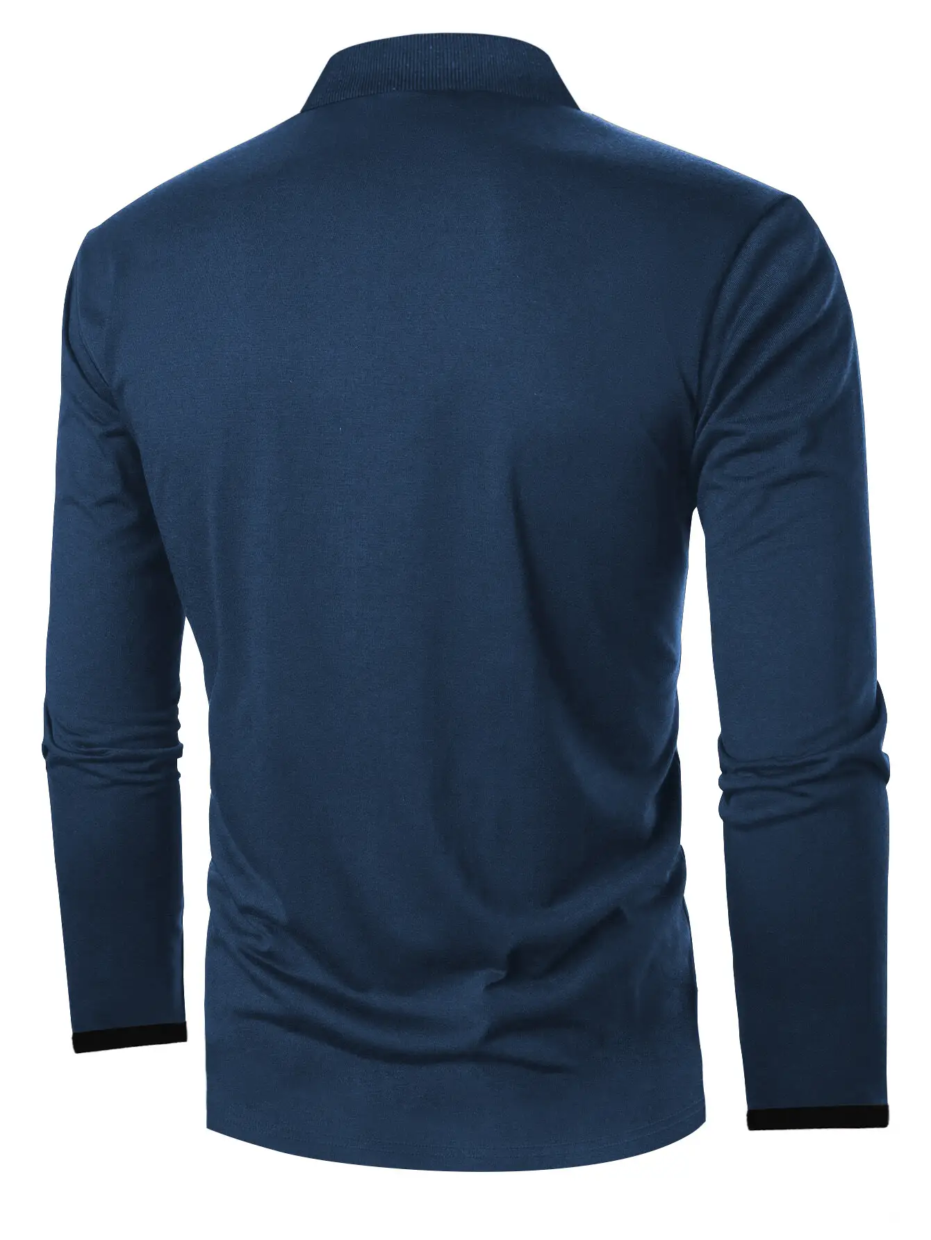 Men's Black Polo T-Shirt Long Sleeve Spring Summer — feature 22