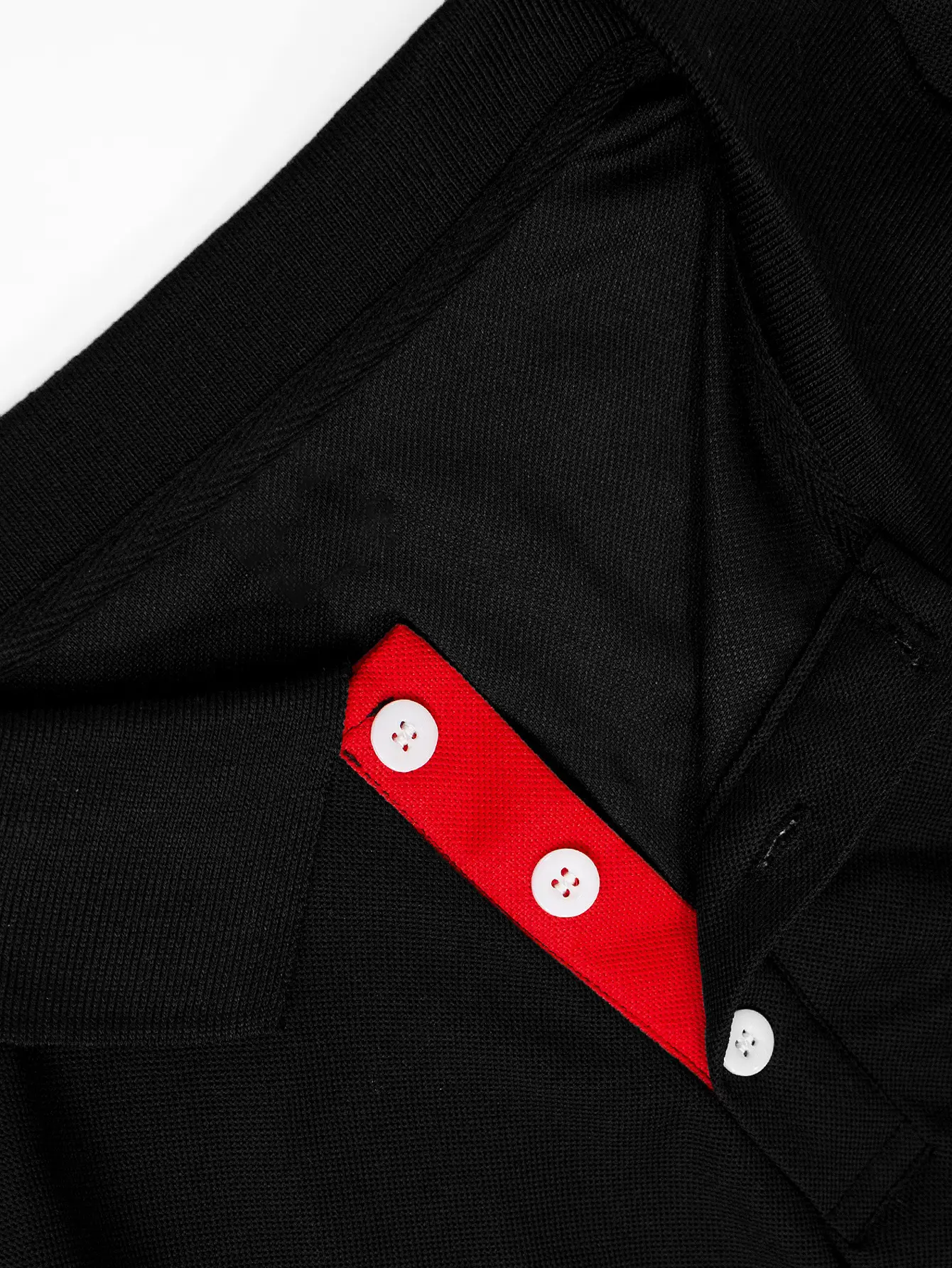 Men's Black Polo T-Shirt Long Sleeve Spring Summer — feature 27