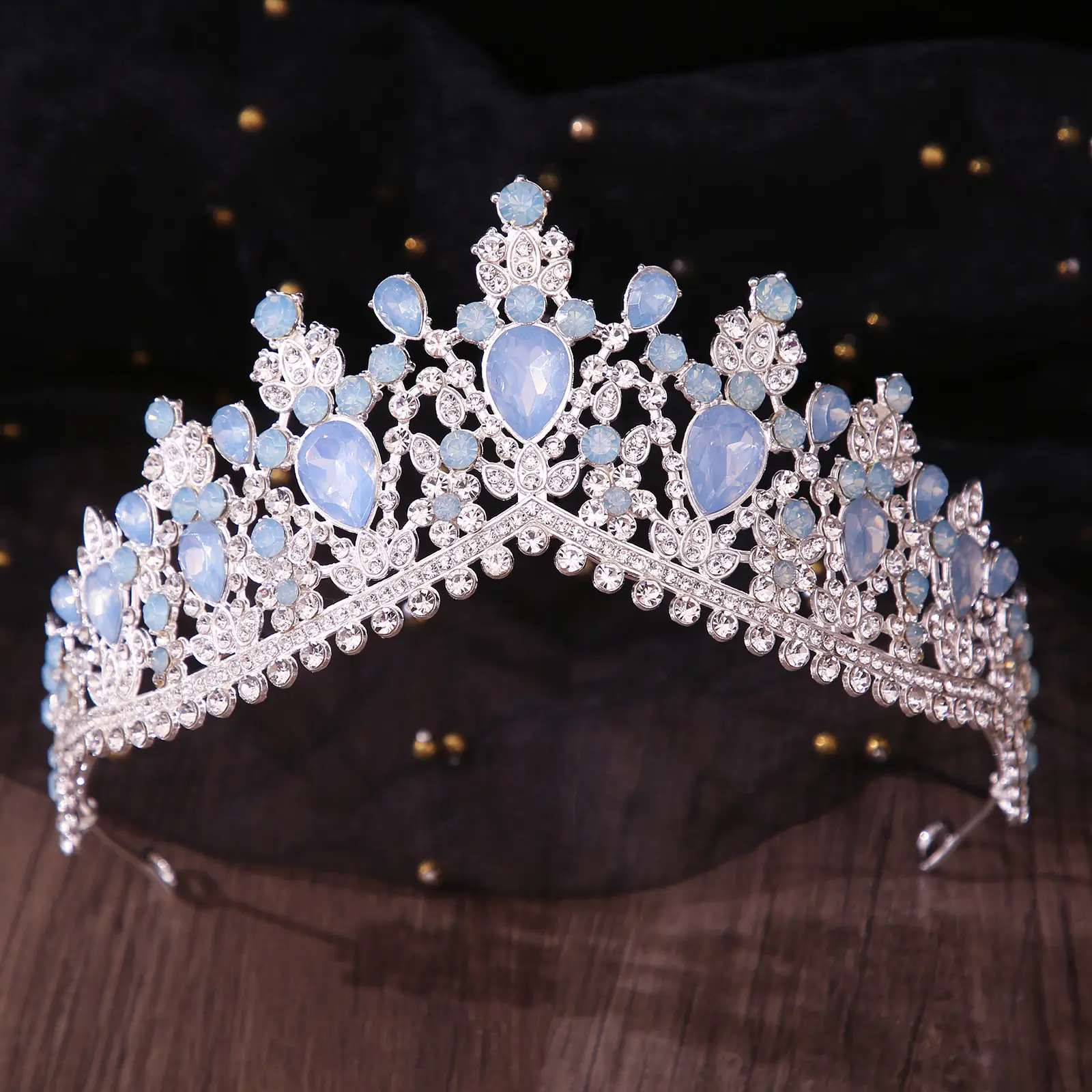 European Bridage Crown with Pink Rhinestones - Image 3