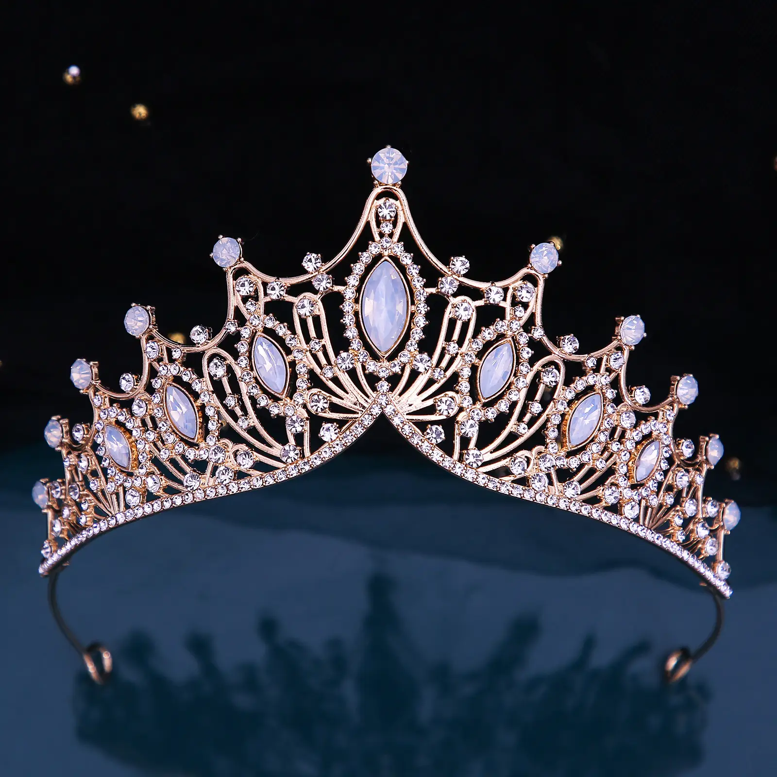 European Bridage Crown with Pink Rhinestones - Image 31