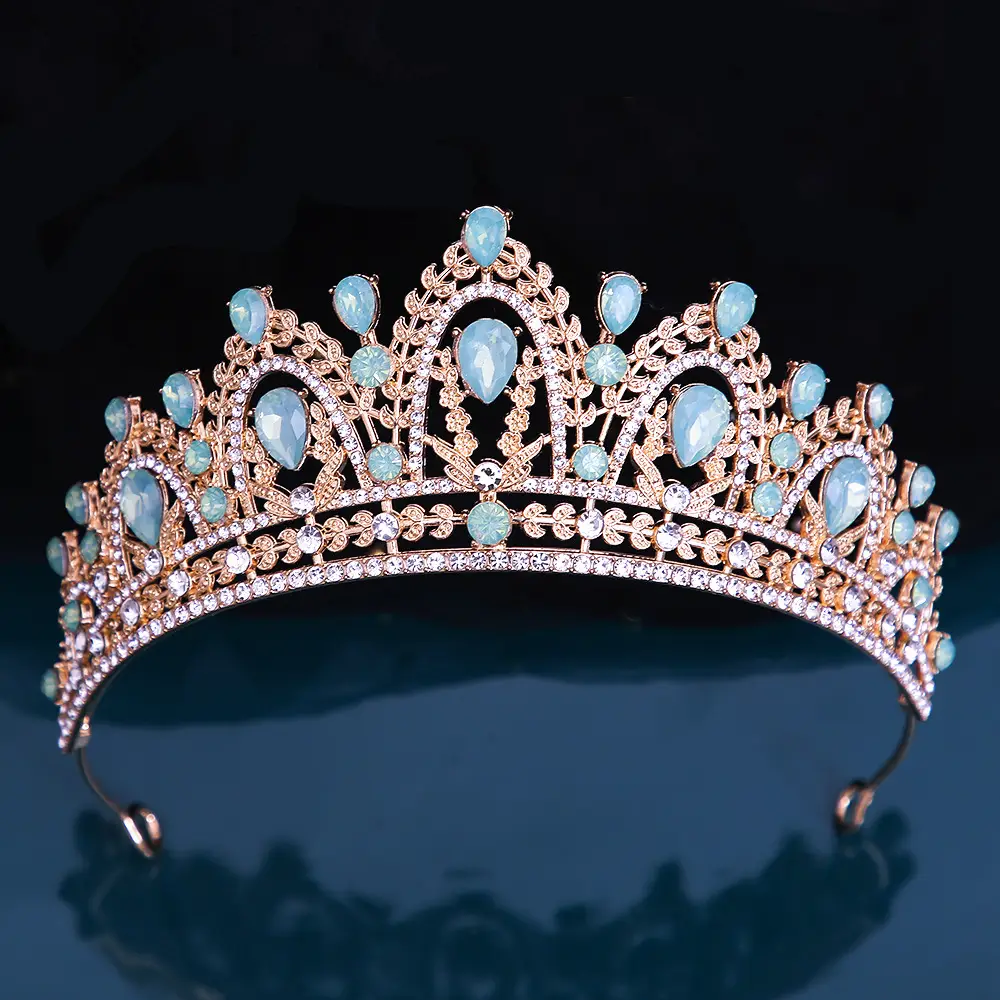 European Bridage Crown with Pink Rhinestones - Image 37