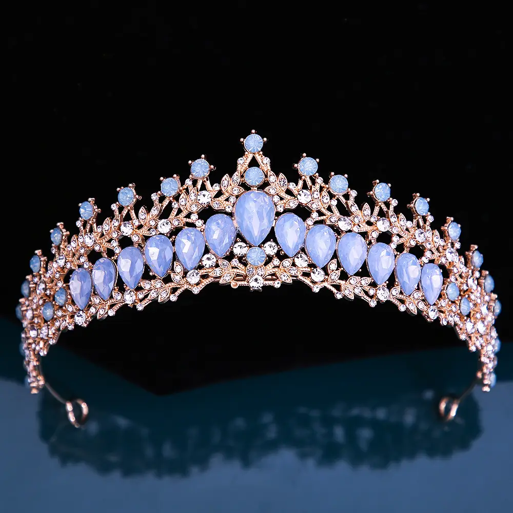European Bridage Crown with Pink Rhinestones - Image 44