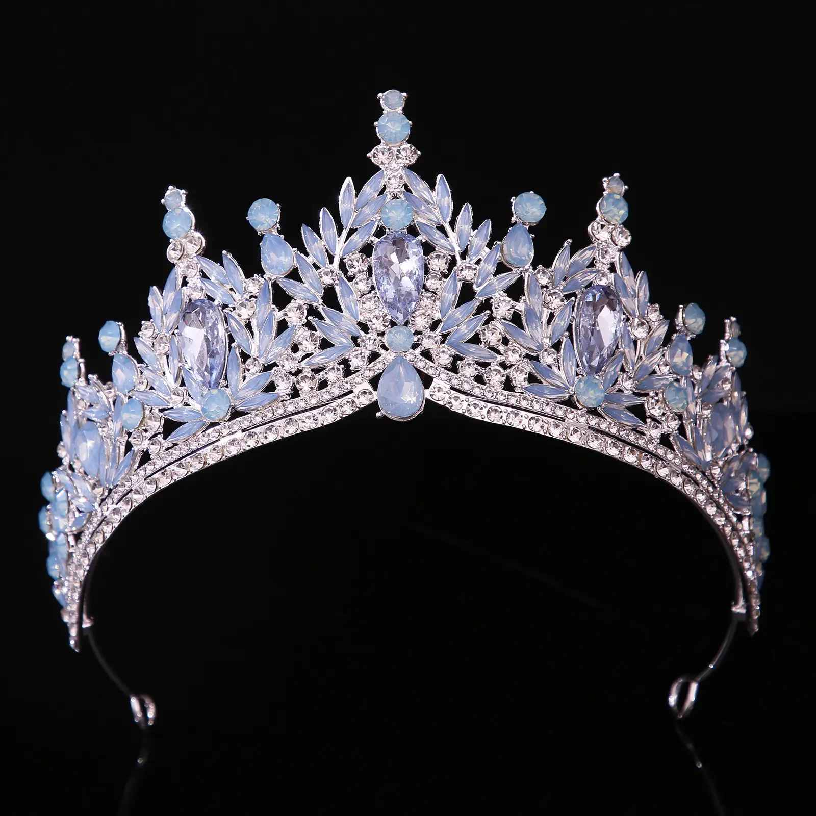 European Bridage Crown with Pink Rhinestones - Image 5