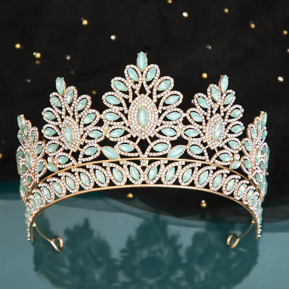 European Bridage Crown with Pink Rhinestones - Image 55