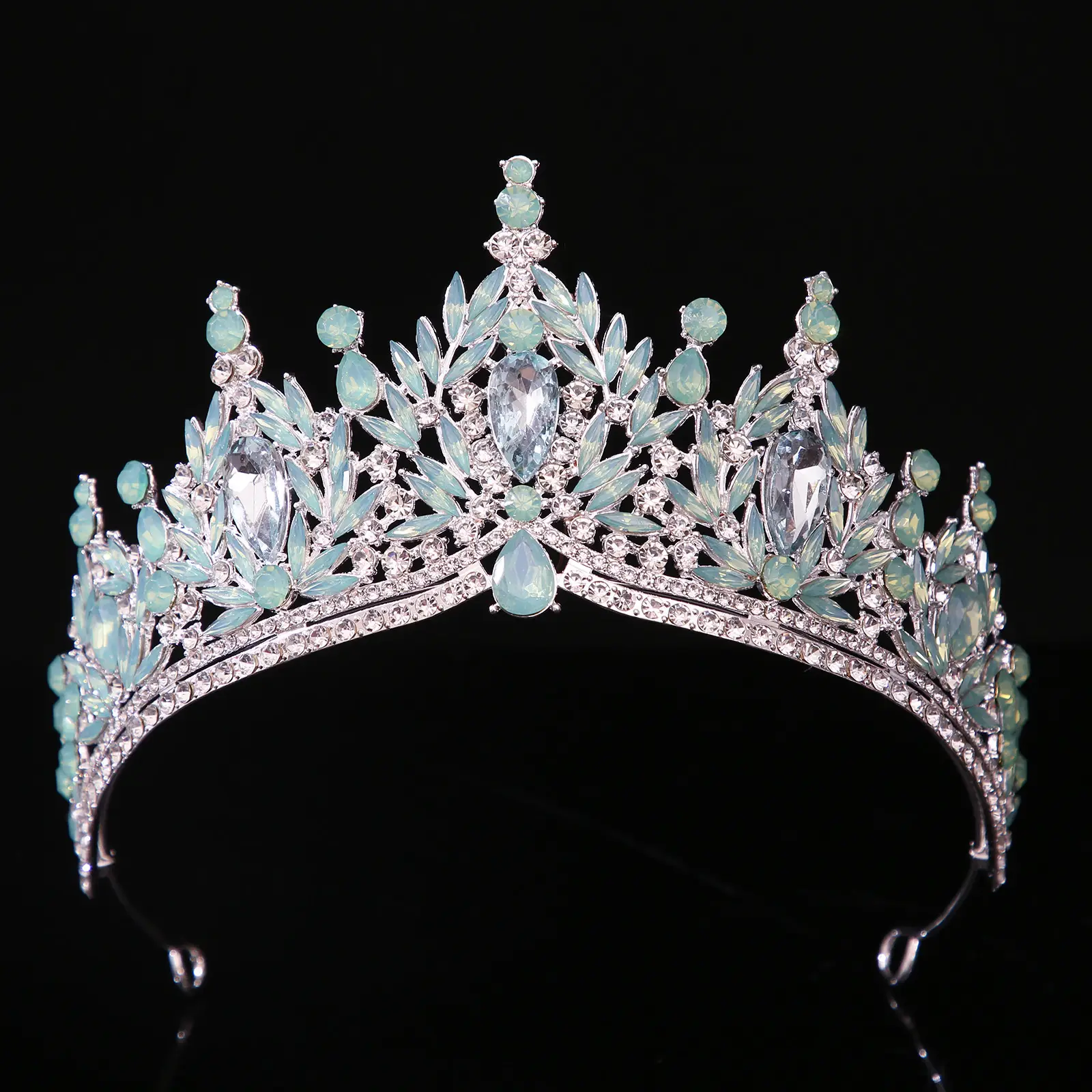 European Bridage Crown with Pink Rhinestones - Image 6