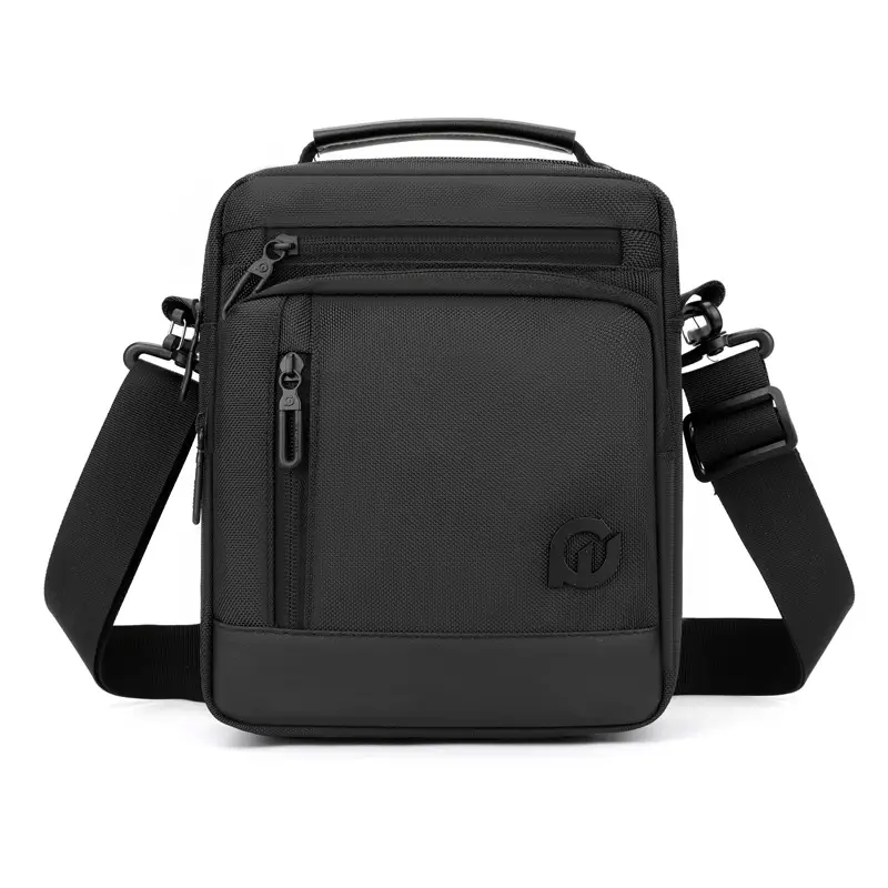 Men's Waterproof Crossbody Bag Large Business Style Black - Image 9