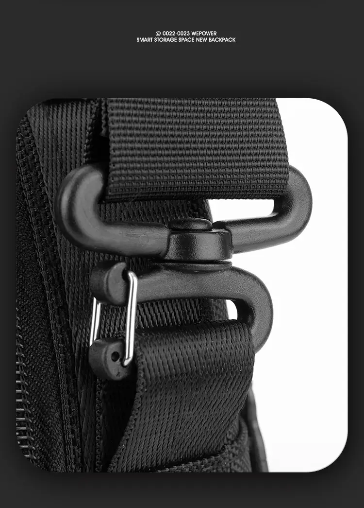 Men's Waterproof Crossbody Bag Large Business Style Black — feature 24