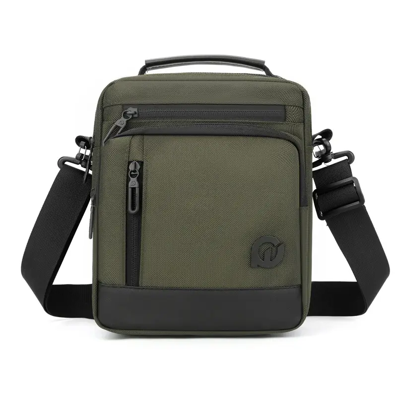 Men's Waterproof Crossbody Bag Large Business Style Black - Image 4