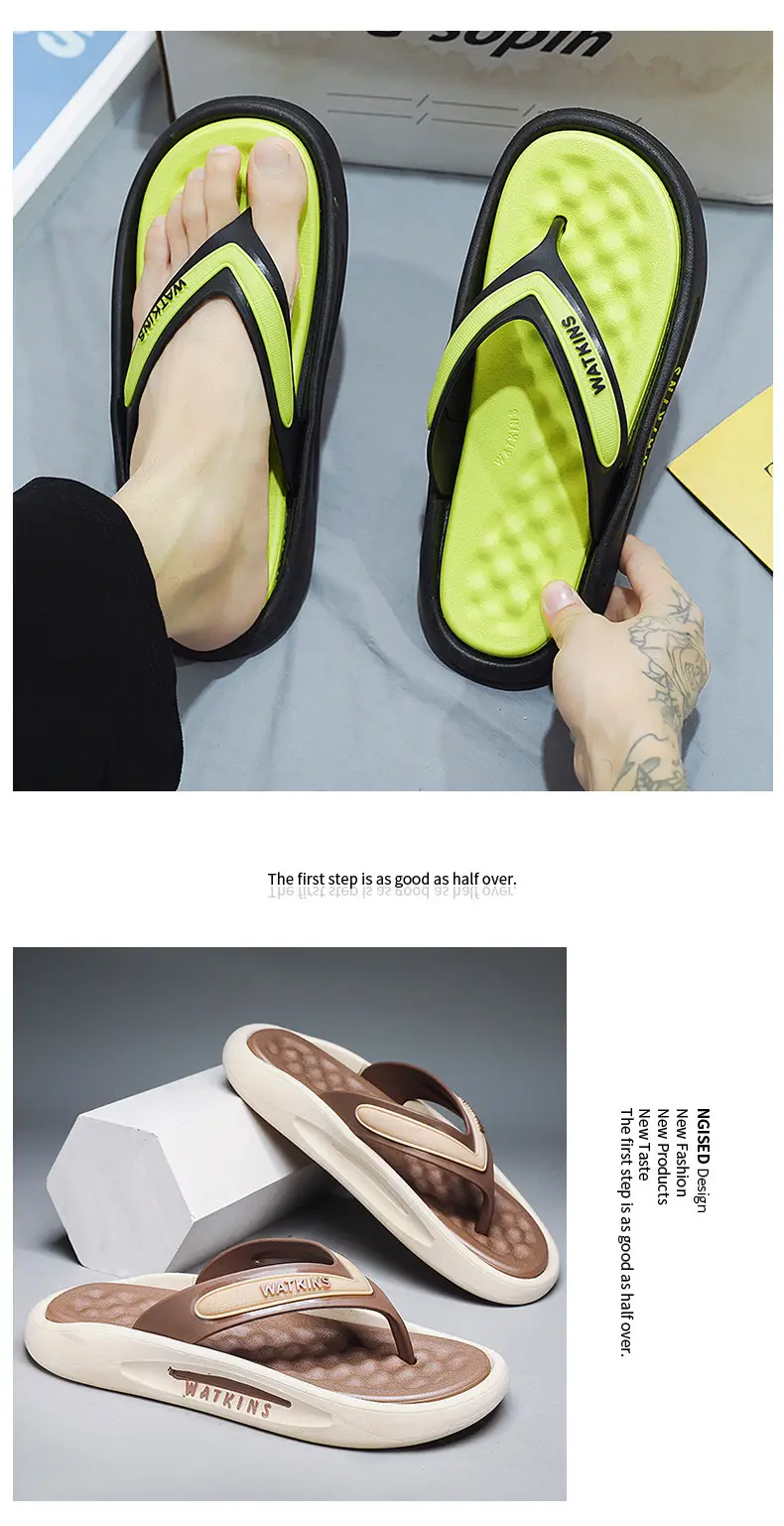 Flip-Flops Men's Summer Outer Wear Non-Slip Sandals Outdoor Casual Clip Sandals Trendy Shit Slippers for Men — feature 11