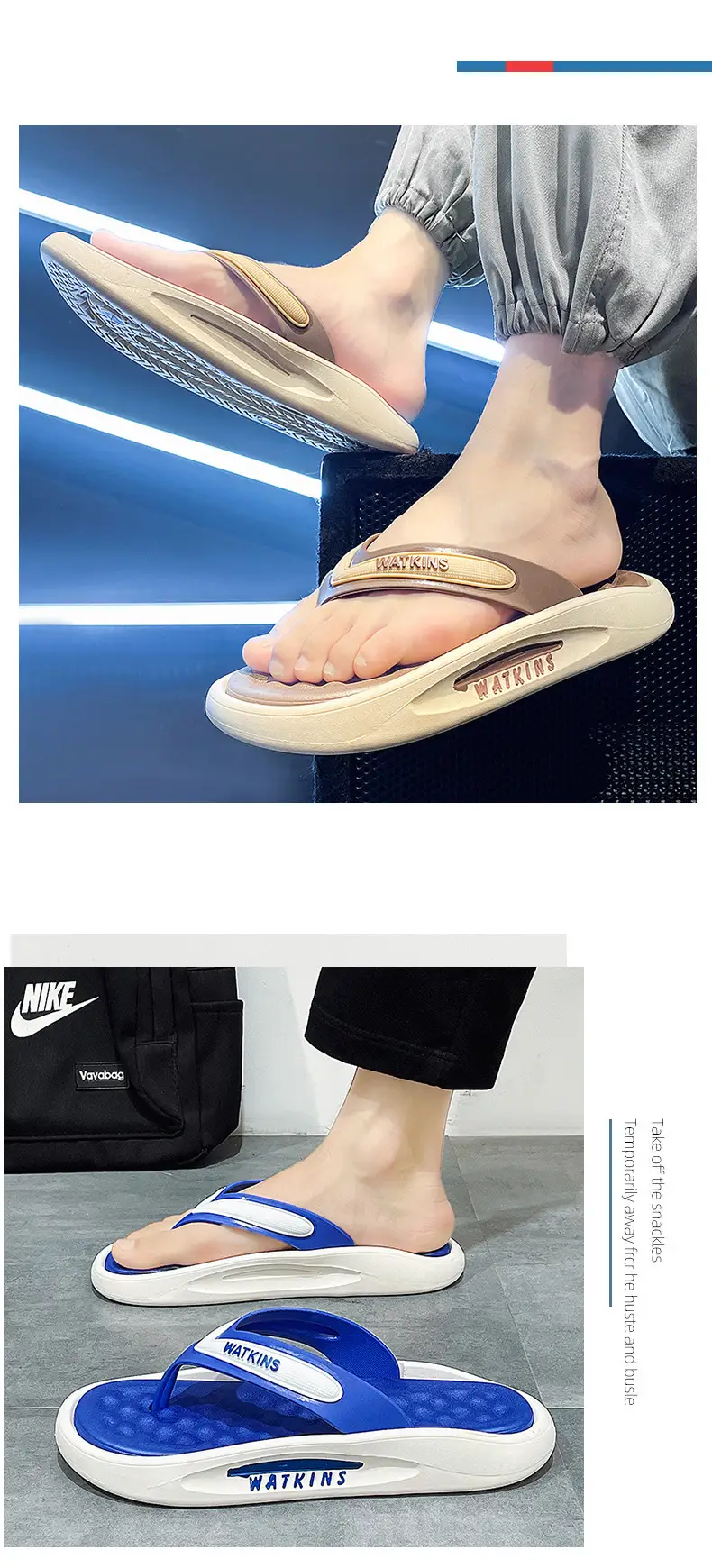 Flip-Flops Men's Summer Outer Wear Non-Slip Sandals Outdoor Casual Clip Sandals Trendy Shit Slippers for Men — feature 2