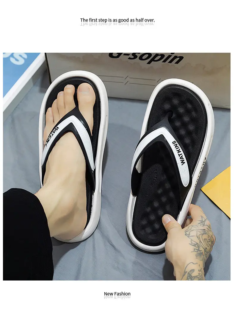 Flip-Flops Men's Summer Outer Wear Non-Slip Sandals Outdoor Casual Clip Sandals Trendy Shit Slippers for Men — feature 9