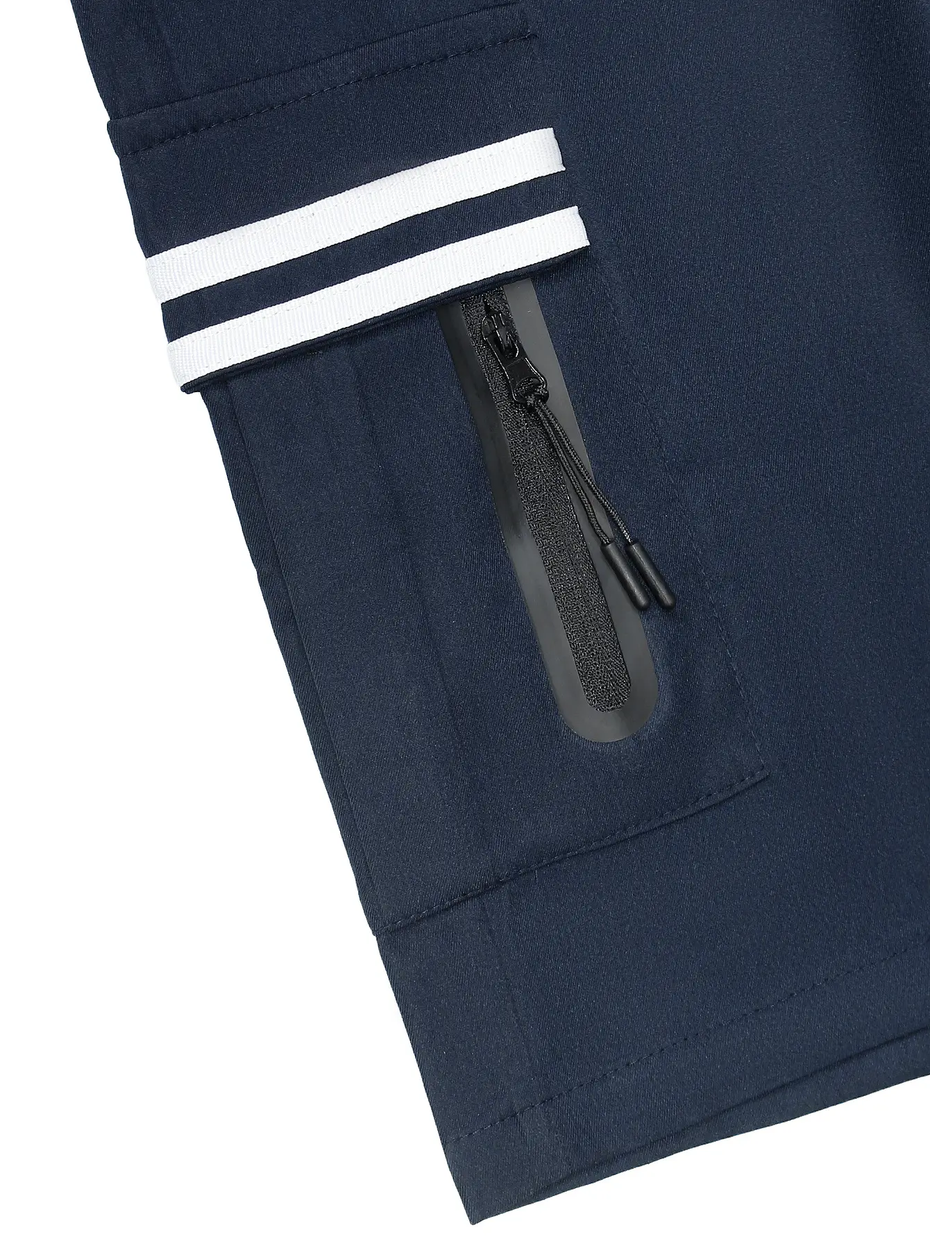 Men Navy Striped Sports Shorts 2024 Summer — feature 13