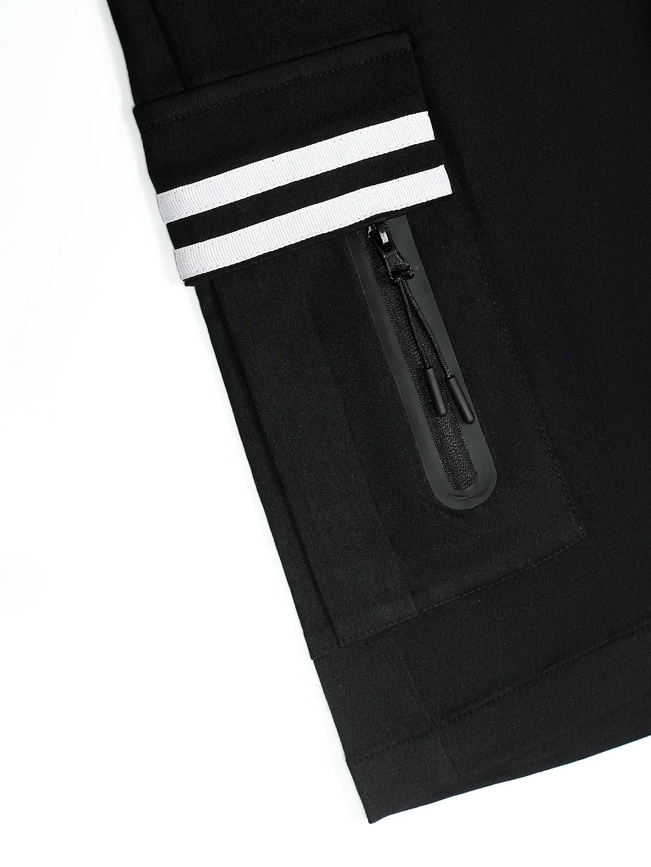 Men Navy Striped Sports Shorts 2024 Summer — feature 14
