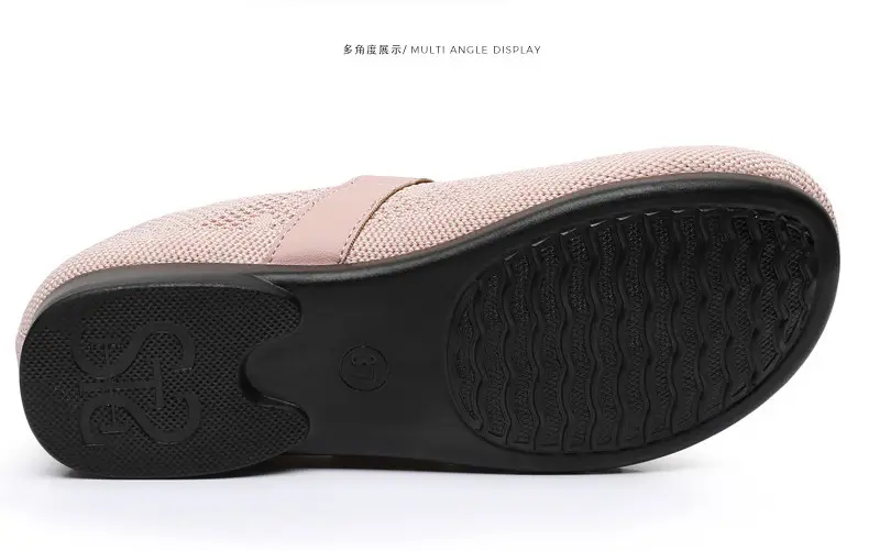 Summer Fly-woven Breathable Hollow Mesh Women's Shoes Lazy One-step Mother Shoes Old Beijing Cloth Shoes Casual Bean Shoes — feature 43