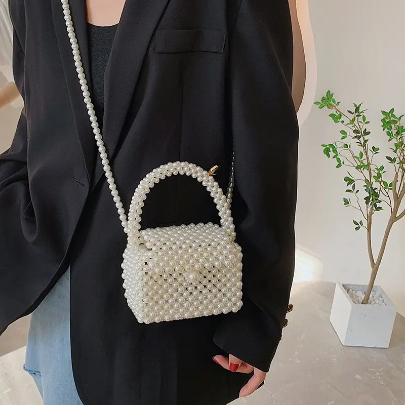 Pearl Beaded Chain Shoulder Bag 2024 New Style - Image 3