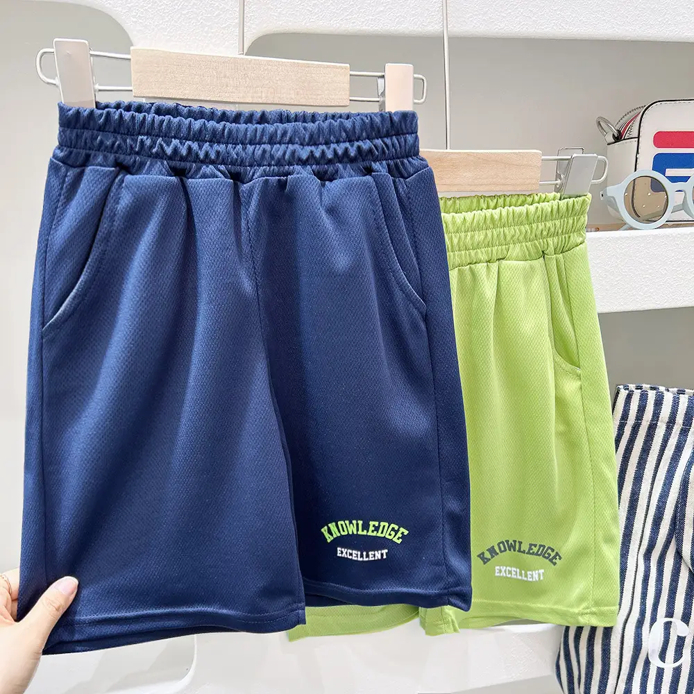 Children's Boys Shorts Set Blue Green Summer Shorts — feature 4